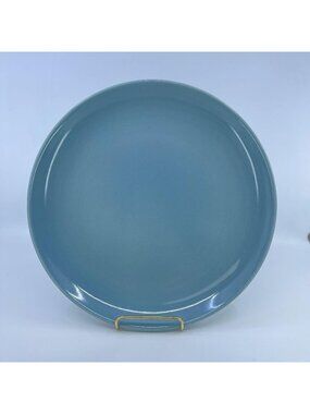 vintage russel wright “iroquois” casual dining dinner plate 10” ice blue